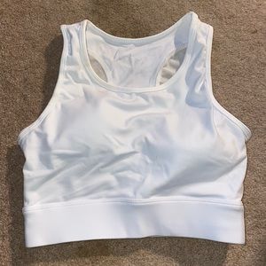 NVGTN White Lush Mesh Sports Bra